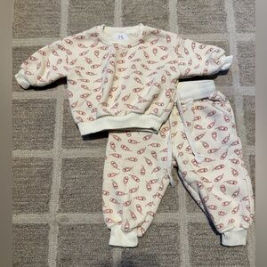 Cozy Cream and Red Kids Matching YinYang Set